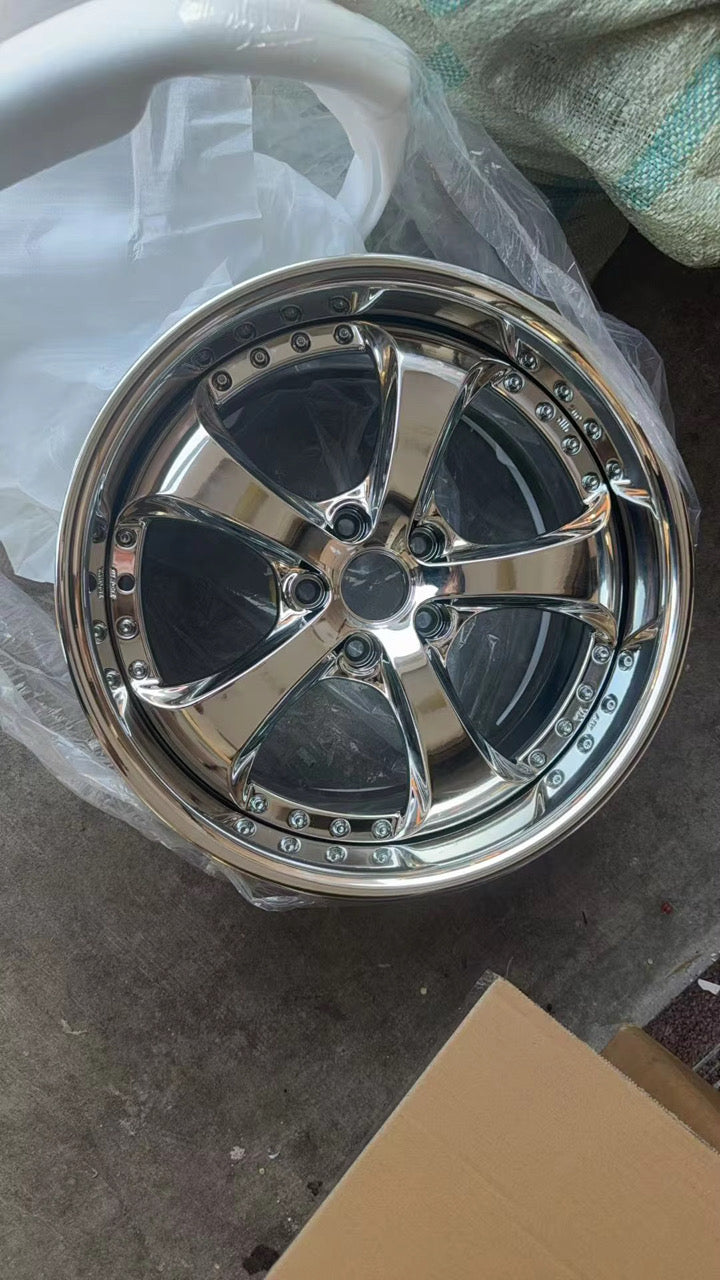 Work VSKF replica 18" 2 piece forged chrome